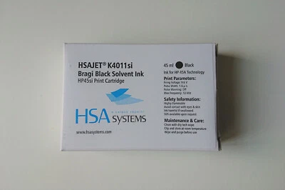 HSAJET K4011si Bragi Black Solvent Tinte für Folien, Metall, Etiketten 2-3sek