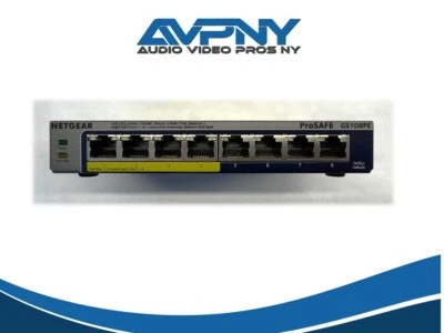 NETGEAR PROSAFE PLUS SWITCH 8 Port (4 PoE) GS108PE v3  With Power Supply - Image 1 of 2