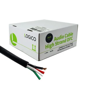 250ft Speaker Wire 16AWG 4 Conductor 16/4 Direct Burial In-Wall Audio Copper - Picture 1 of 4