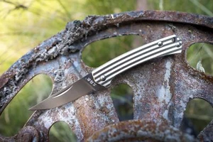 Sanrenmu Stripes 4112SUX-LM Mini Taschenmesser §42a Silber Gentleman Vollmetall - Picture 1 of 4