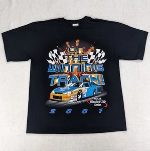 Vintage 2001 NASCAR Winston Cup Series T-Shirt XL schwarz doppelseitige Grafik Y2K - Bild 1 von 6