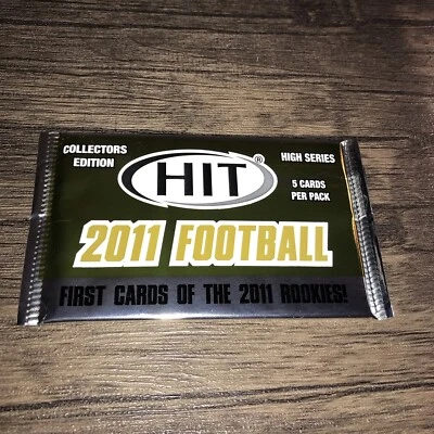 (1) 2011 Sage Hit Football High Series-5 Card Pack-Factory Sealed-- - Image 1 of 4