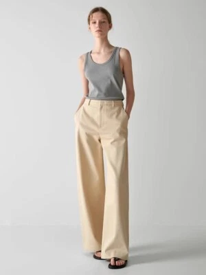 Pantalones informales para mujer primavera/otoño nuevos cintura alta pierna recta THE ROW Foto 1 de 4