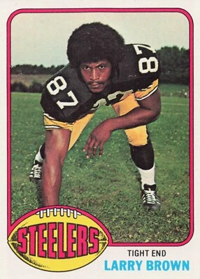 1976 Topps Football Larry Brown Pittsburgh Steelers #381 - Image 1 of 2