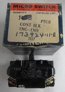 HONEYWELL MICRO SWITCH -PTCB- CONTACT BLOCK 1NC-1NO 173924-11R - Picture 1 of 2
