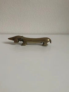 Dackel Figur von Walter Bosse, massiv Messing - Bild 1 von 10