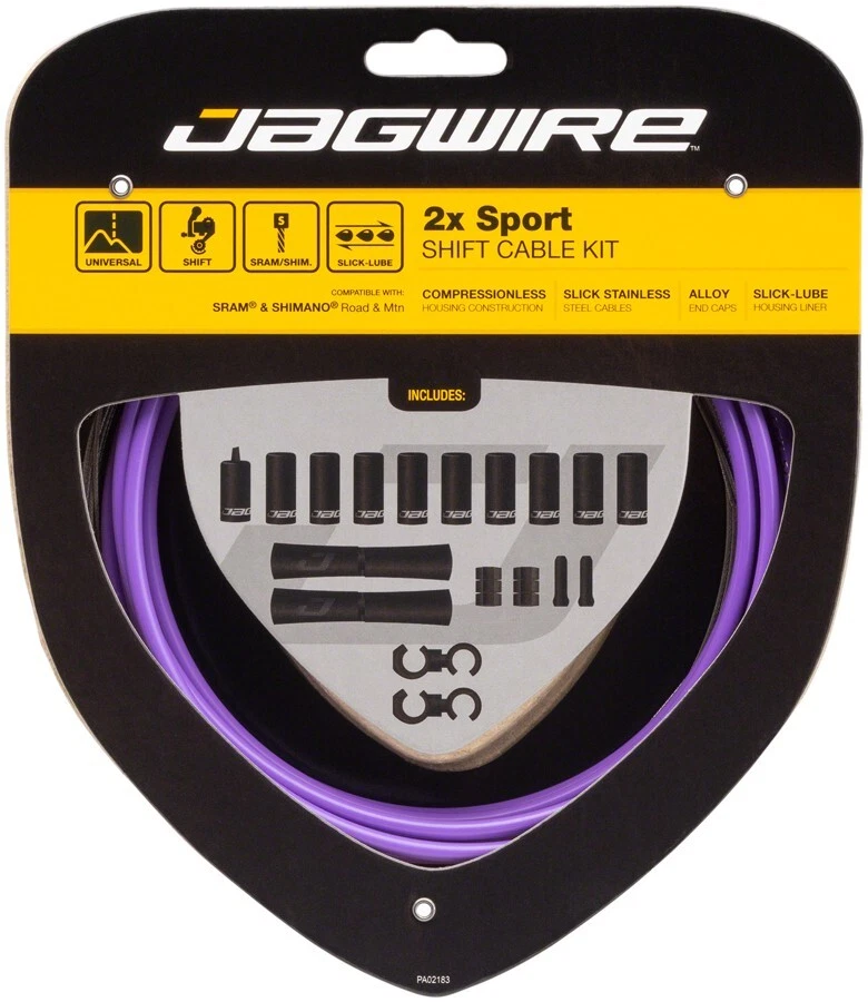 Jagwire HYPER Bicycle Brake Cabel Kit Universal Uck416 Purple