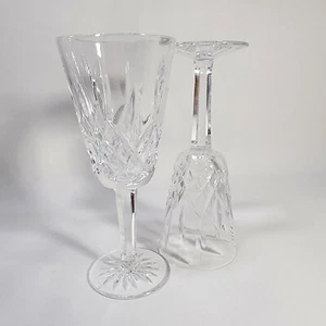Set of 2 Waterford Lismore Crystal Sherry Wine Glasses 5 1/8" tall Bar Stemware - Picture 1 of 14