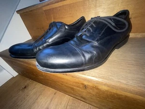 CLARKS Active Air Black Leather Shoes Gore-Tex Waterproof Size 10 Mens Clarkes - Picture 1 of 6