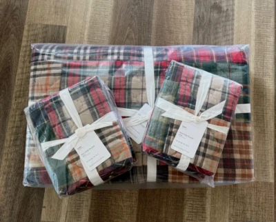 Pottery Barn Peyton Reversible Patchwork KING quilt Christmas SHAMS cabin Clyde - Image 1 of 2