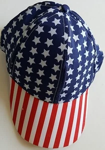 Patriotic American USA Caps Baseball Cap Hats, One Size Fits Most, Stars&Stripes - Picture 1 of 1