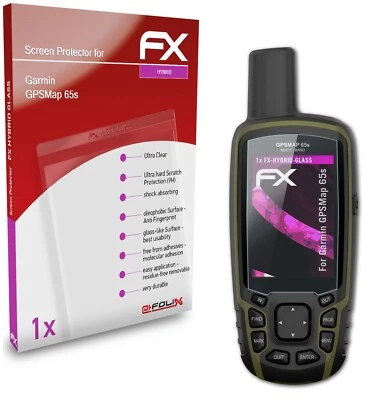 atFoliX Verre film protecteur pour Garmin GPSMap 65s 9H Hybride-Verre - Photo 1/4