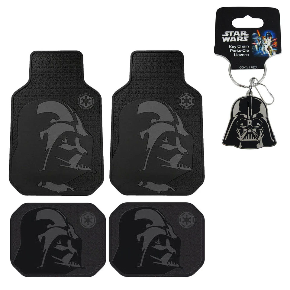 New Star Wars Darth Vader Logo Car Truck SUV Front Rear Back Rubber Floor Mats Foto 1 de 1