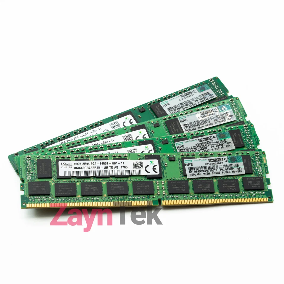 HP 836220-B21 16GB DDR4 SDRAM DIMM 288-PIN 2400MHz PC4-19200 RAM Module - Image 1 of 1