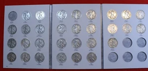 Walking Liberty Half Dollars 1937-1947 G-XF New Harris Folder Complete WL51 - Picture 1 of 8