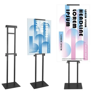 QKA 2er Pack Schwerlast Doppelseitig Verstellbar Poster Ständer Boden Schild Halter 75" - Bild 1 von 6