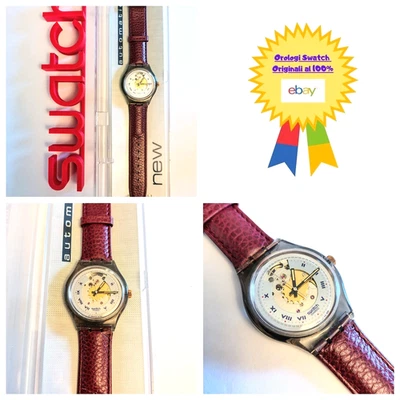 Swatch Automatico Nuovo NOS Rubin SAM100 1991 Vintage Orologio da polso Uomo - Immagine 1 di 4