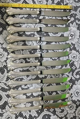 👌JUEGO DE 12 CUCHILLOS ALLEGRO JAPÓN ESTRIADOS PLATEADOS "9 5/8" MODERNOS LUGAR HUECO🍽 Foto 1 de 4