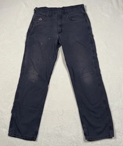 Bulwark Fr Pants Mens 34x32(31) Blue Flame Resistant Workwear Utility Pockets - Picture 1 of 19