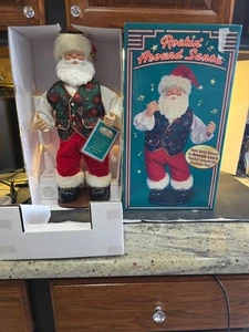 Vintage Rockin Around the Christmas Tree Animated Musical Dancing Santa Claus - Picture 1 of 4