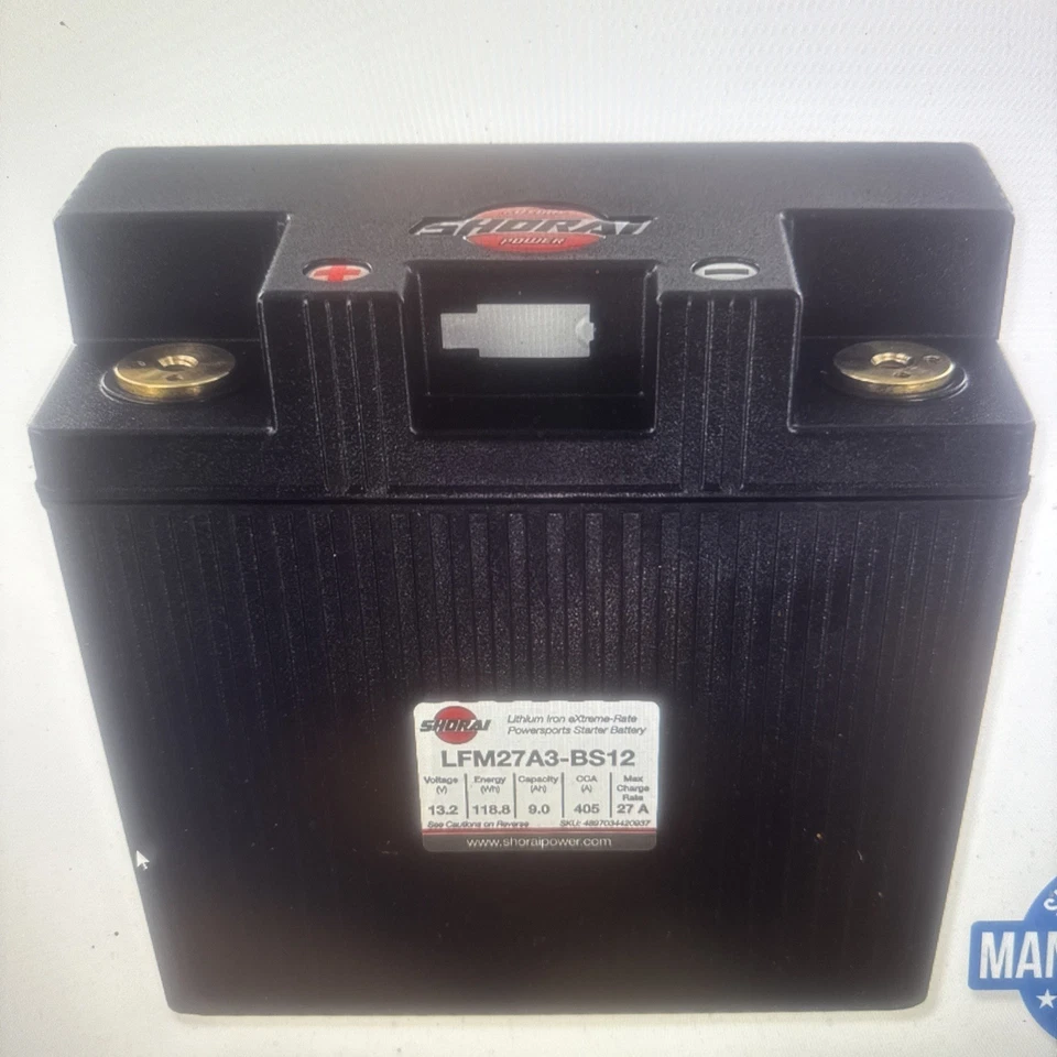 Shorai - LFX27A3-BS12 - Lithium Iron Extreme-Rate Battery - Image 1 of 2