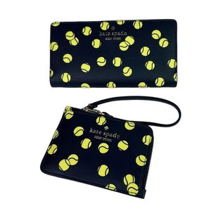 Cartera Kate Spade Tennis Toss grande delgada doble pliegue y  - Imagen 1 de 12