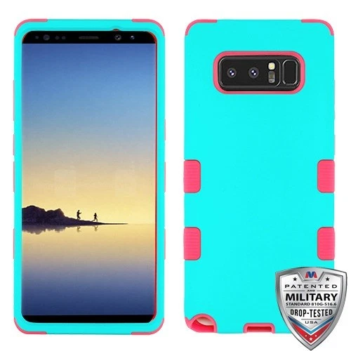Cubierta híbrida de goma MyBat TUFF Galaxy Note 8 verde azulado y rosa Foto 1 de 1