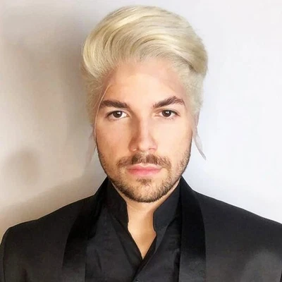 Shaved Cut Short 613 Color Full Lace Human Hair Wigs For Men Pre Cut Male Wigs - Image 1 of 4