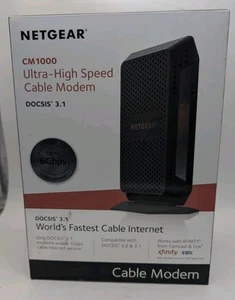 Netgear CM1000-100NAR Docsis 3.1 Ultra-high Speed Cable Modem Black - Picture 1 of 5