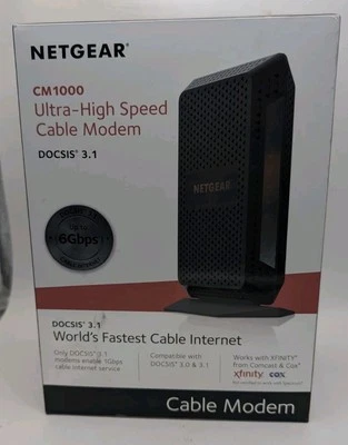 Módem cable ultra alta velocidad Netgear CM1000-100NAR Docsis 3.1 negro Foto 1 de 4