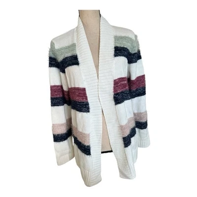 NWT Dressbarn Verve Ami Multicolored Striped Knitted Open Cardigan Size XL Foto 1 de 4