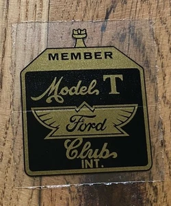 NOS Vintage Model T Ford Car Club International Decal - Picture 1 of 2