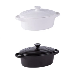 Mini cocotte ovale 16 cm en grès (lot de 2) 16x8 cm - Imagen 1 de 1