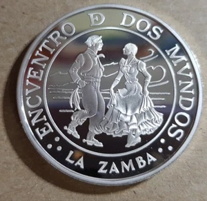 ARGENTINA 1997. 25 Pesos Plata PROOF 3ª SERIE IBEROAMERICANA "LA ZAMBA. KM#123 - Foto 1 di 3