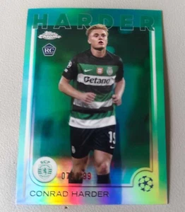 Conrad Harder 2024-25 Topps Chrome UEFA Aqua Refractor 073/199 RC #177 - Bild 1 von 2