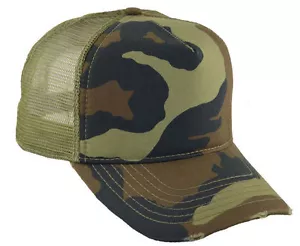 Sommer Trucker Camouflage Netzkappe grün tarnfarben Waldland - Bild 1 von 2