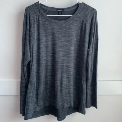 Champion Dark Gray Heathered Long Sleeve Shirt Size XL Foto 1 de 4