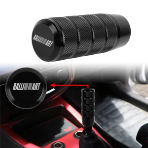 JDM RALLIART Black Titanium Stick Gear Shift Knob Lever Shifter Universal - Picture 1 of 9