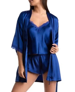 Linea Donatella Women's Flirty Gems Wrap Robe ONLY Size Small in Blue NWT - Picture 1 of 2