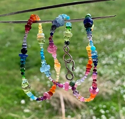 Collar, Plata, Piedras Preciosas, 42 Cm - Imagen 1 de 4