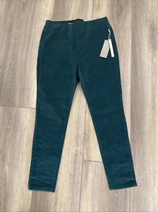 NEW Soft Surroundings Skinny Corduroy Pull on Pants Size PXS Atlantic Deep Green - Picture 1 of 5