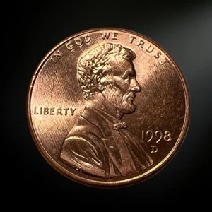 1998 D Denver Lincoln Memorial Penny Brilliant Uncirculated (BU) - Picture 1 of 2