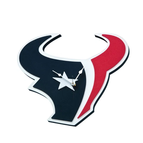 Foam Fanatics NFL Houston Texans 3-D Foam Wall Clock Home Office decor Cover