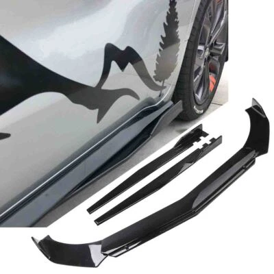 For Mazda MX-5 Miata 47" Side Skirts Extension Splitter+Front Bumper Lip Spoiler - Image 1 of 4