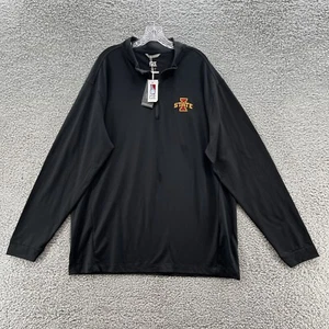 Iowa State Cyclones Shirt Men 2XT Black Embroidered 1/4 Zip Pullover Cutter Buck - Picture 1 of 10