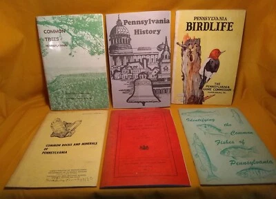 6 vintage PB booklets Pennsylvania Geology, Birds, Fish, Rocks, Trees, History - Image 1 of 4
