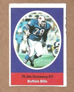 Estampillas de jugadores de acción Sunoco NFL 1972 Buffalo Bills Jim Dunaway de colección DT EX - Imagen 1 de 1