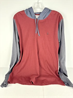 Original Penguin Para Hombre Pegatina Pete Manga Larga Pullover Sudadera con Capucha Camisa L Azul/Rojo Foto 1 de 4