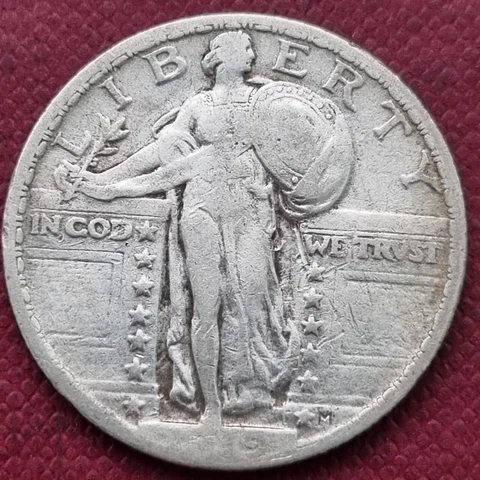 1919 Standing Liberty Quarter 25c Circulated  #30012 Cover