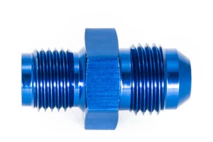 Thread Adapter 1/2"-20UNF to Dash 6 / -6 AN / JIC 6 Blue Anodized 9/16 - 18UNF - Picture 1 of 3